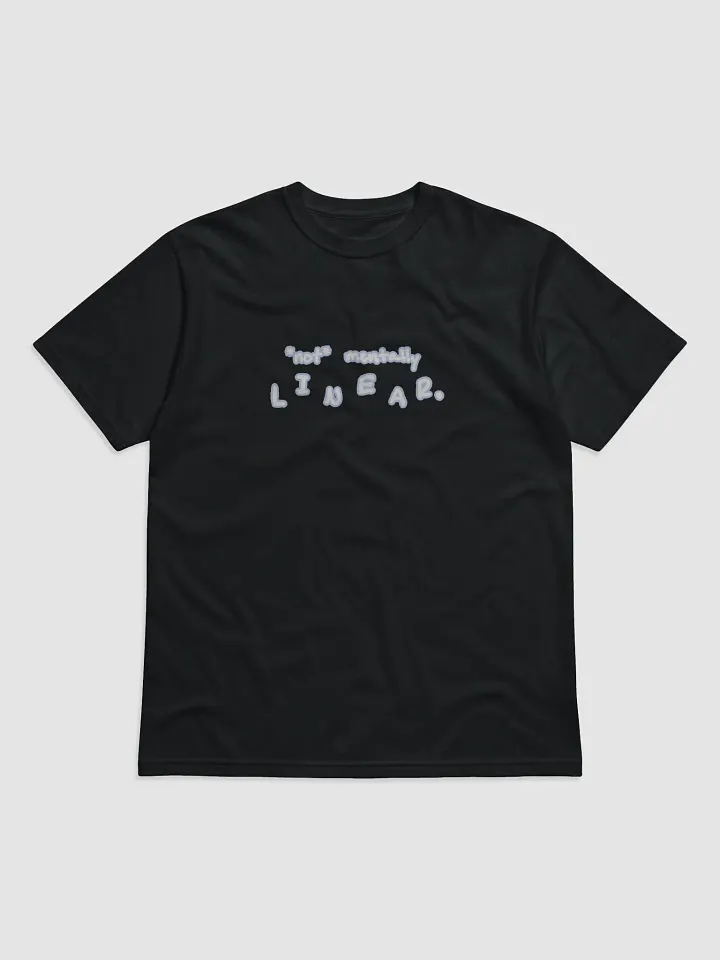 *not* mentally linear (lined design, #BDCAEF) unisex eco tee product image (1)