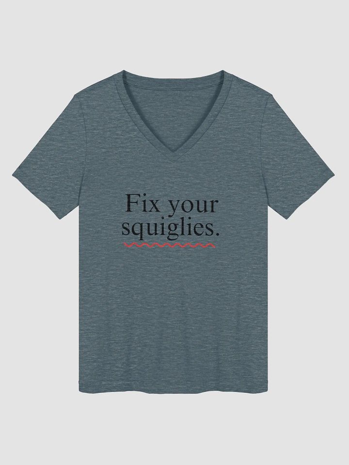Womens Fix Your Squiglies V-neck Tee product image (1)