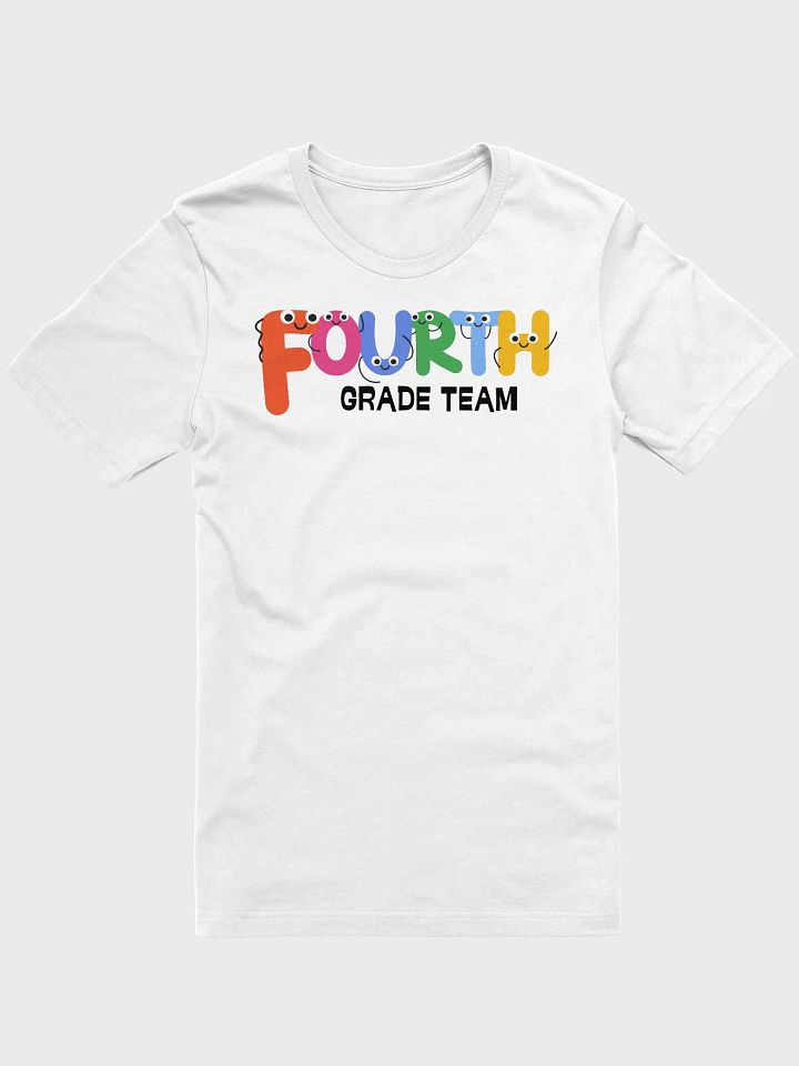 FOURTH GRADE TEAM Cute Letter Characters T-Shirt product image (2)