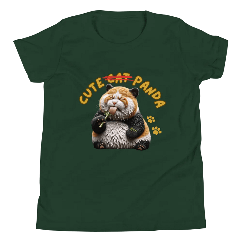 'Cute Not Cat But Panda' Youth T-Shirt 🐱🐼😄