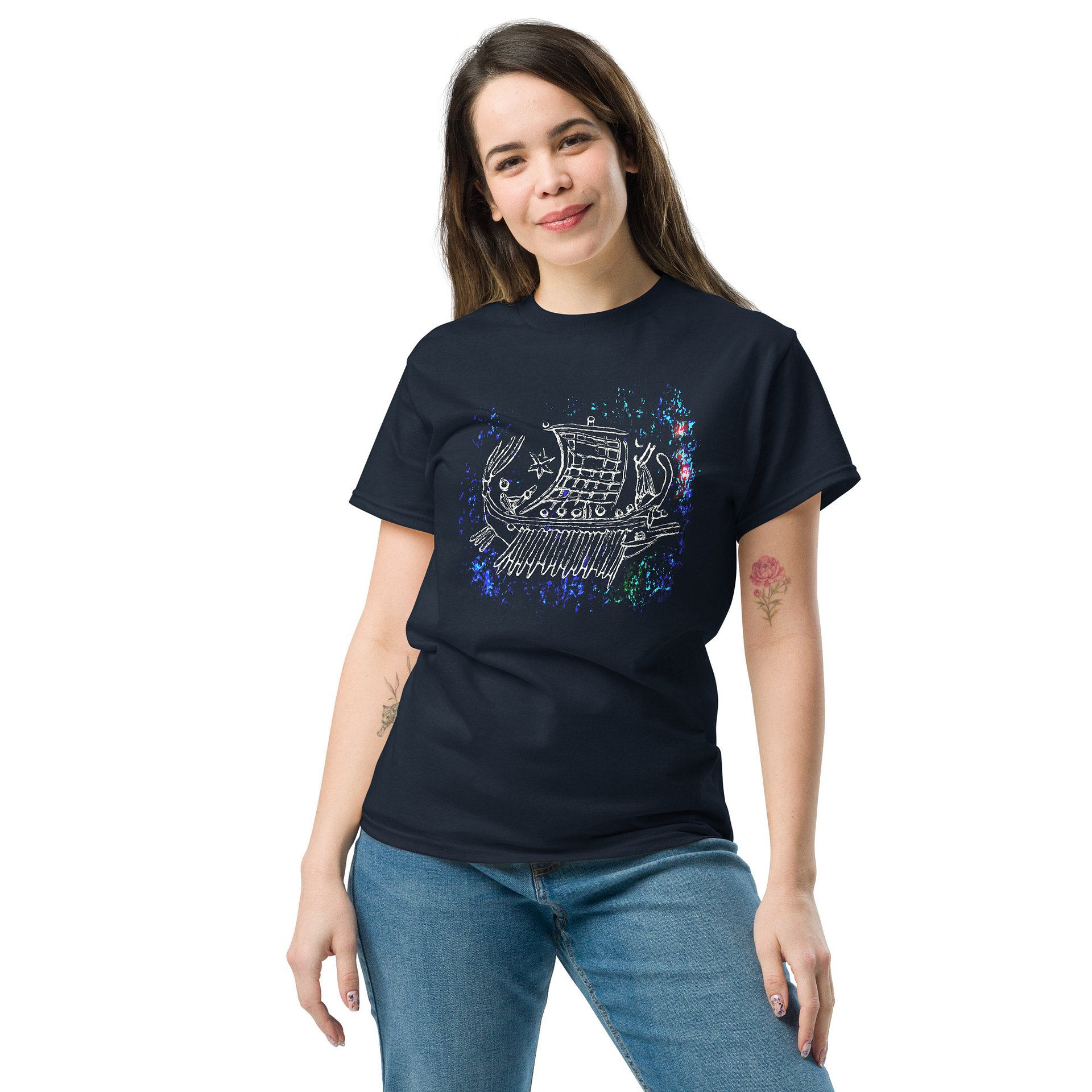 Sextus Pompey Galley and Julius Caesar's Comet Roman Art 1st Century BC, T-Shirt product image (6)