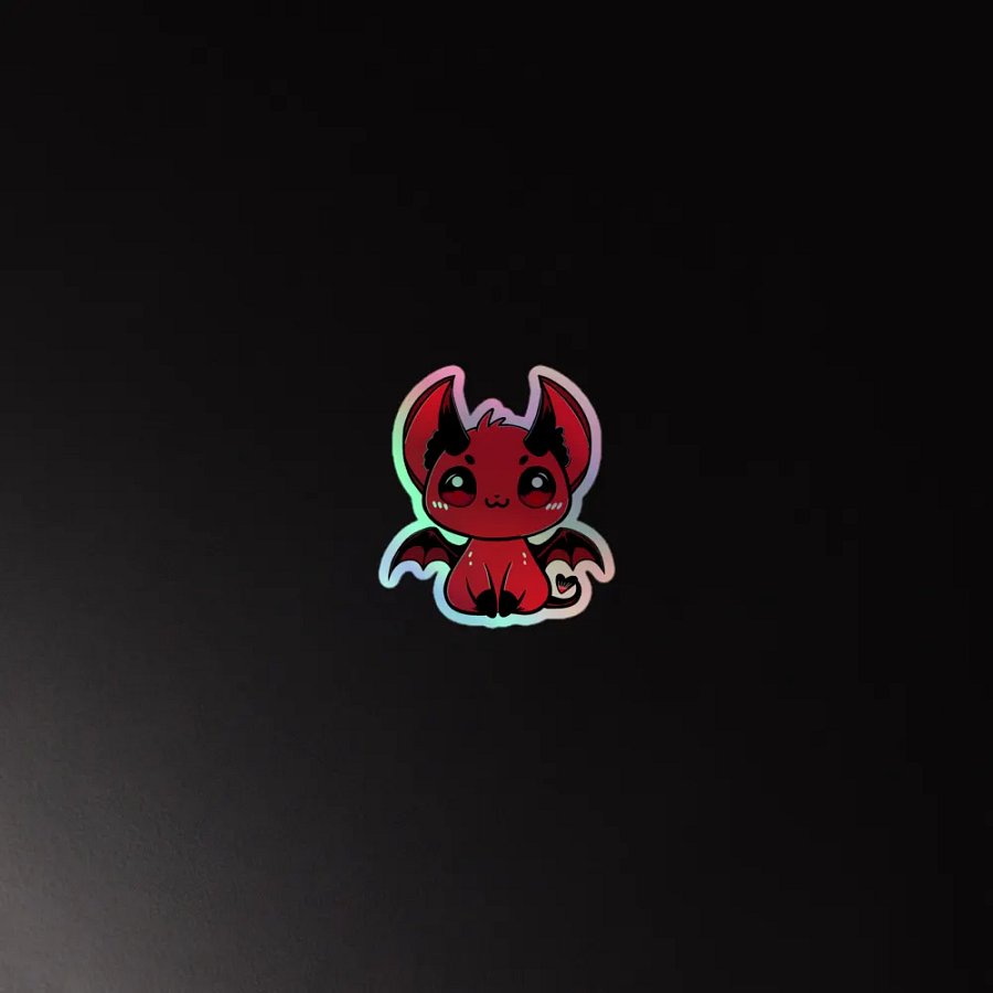 Chibi Demon Holographic Sticker Set product image (4)