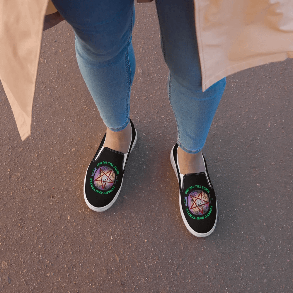 Mystic Pentagram Women's Slip-On Shoes product image (8)