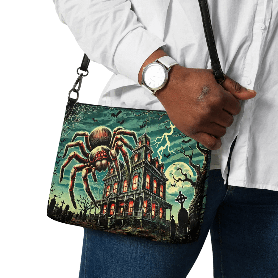 Giant Spider Haunted House Crossbody Bag - Spooky Purse product image (11)