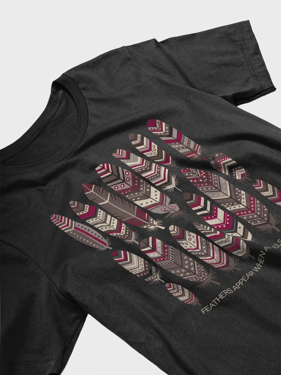 Feathers Appear When Angels Are Near Tribal Patterned Feathers Tee product image (3)