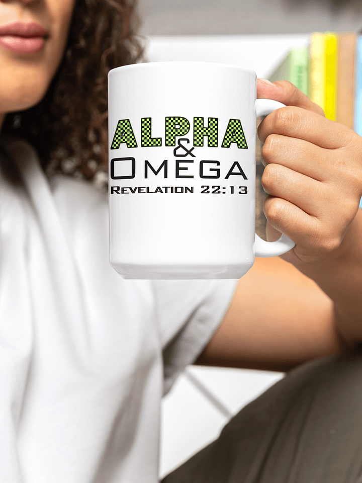 Alpha & Omega Christian Mug | Jesus Christ Faith Gift | Inspirational Coffee Cup for Believers product image (1)