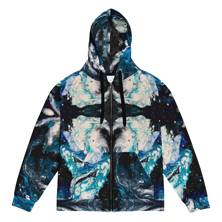 Abstract Water Zip Up Hoodie product image (1)
