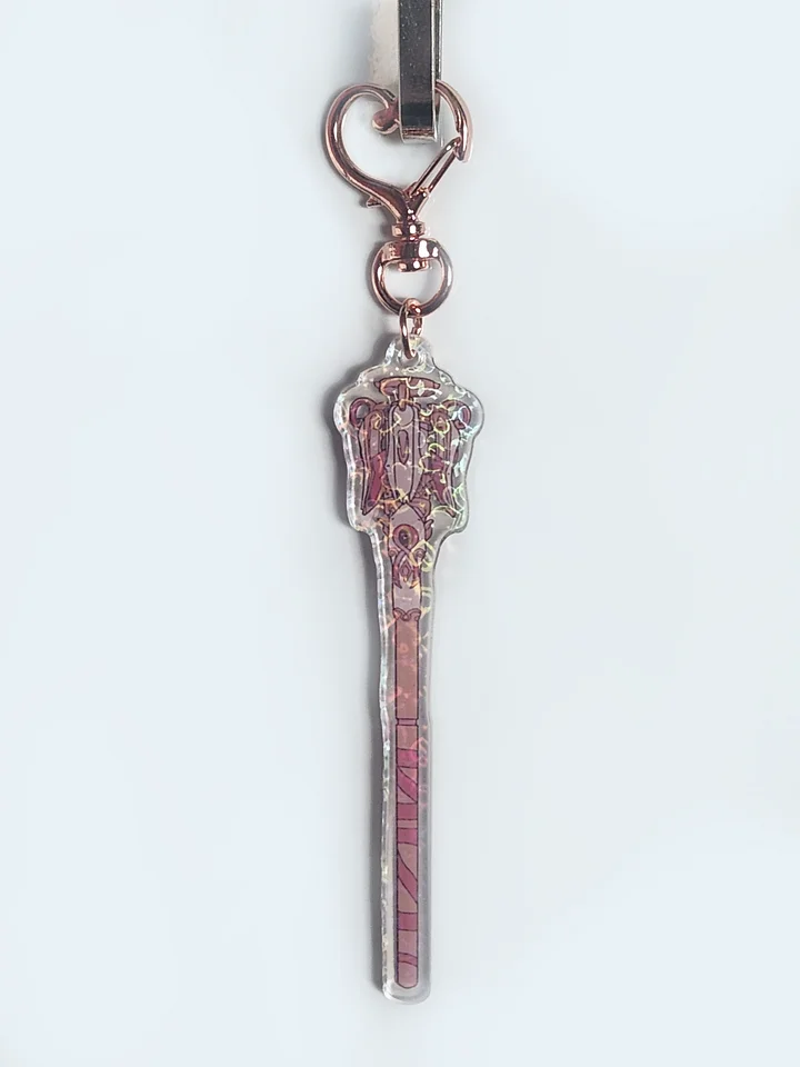 Rose Gold Pink Staff Keychain product image (2)