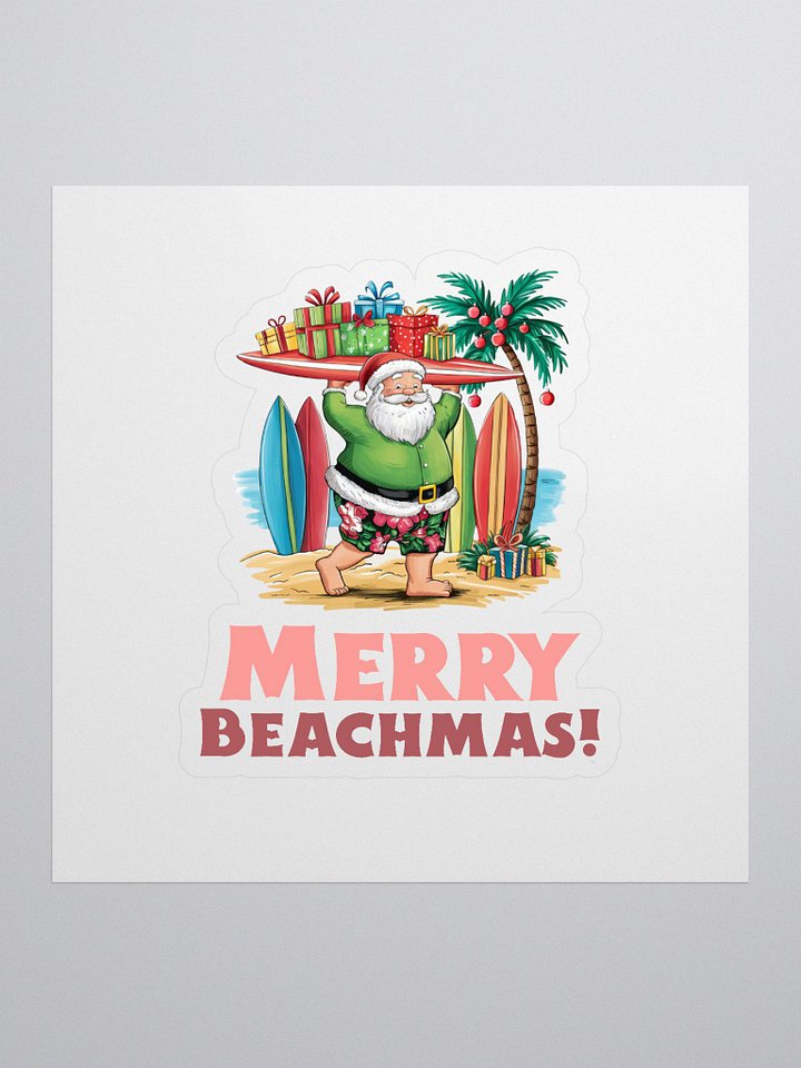 Surfin' Santa Kiss Cut Stickers product image (2)