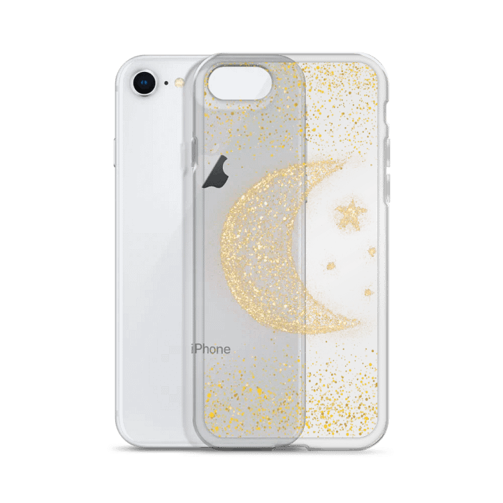 Golden Glitter Crescent iPhone Case product image (2)