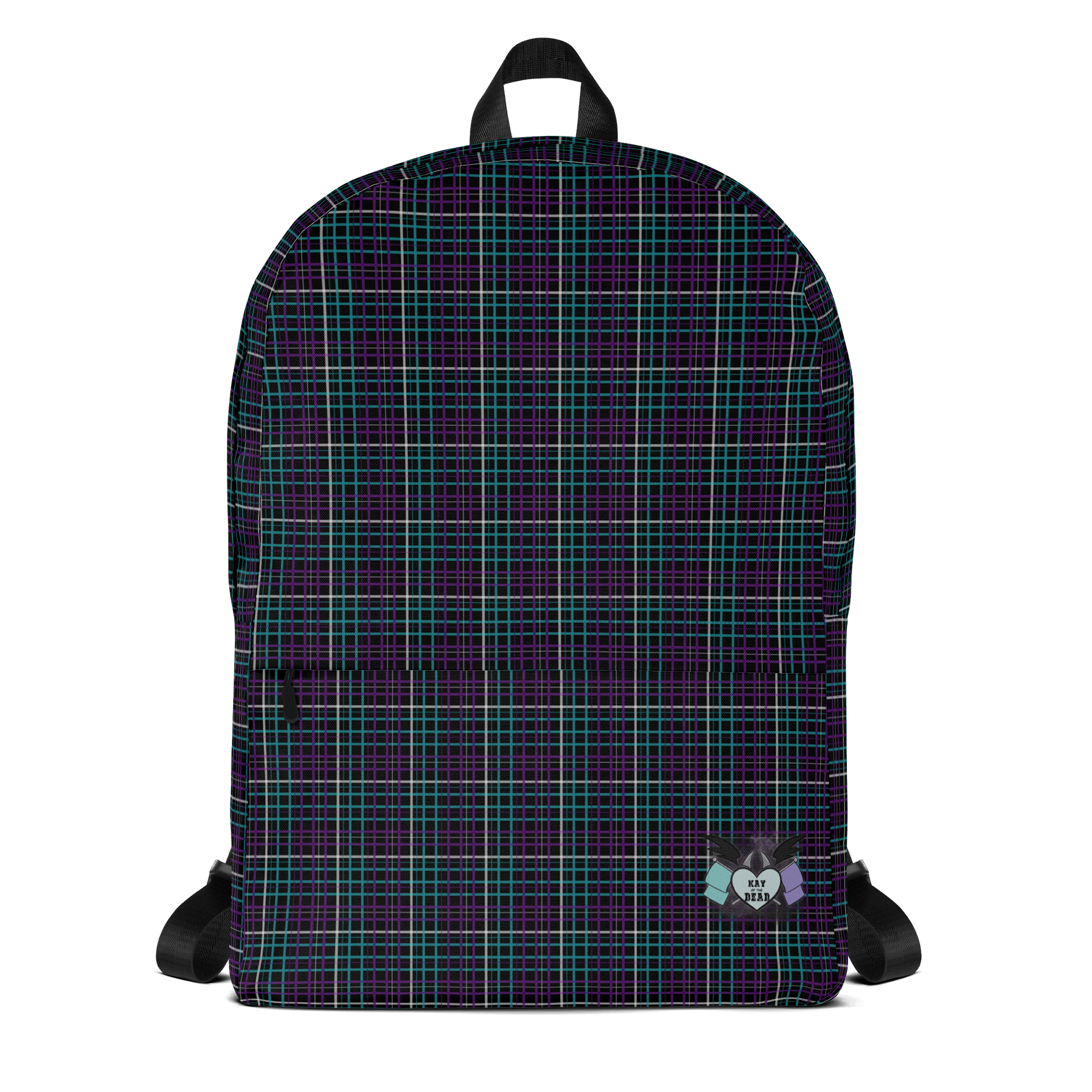 Black Plaid Backpack product image (1)