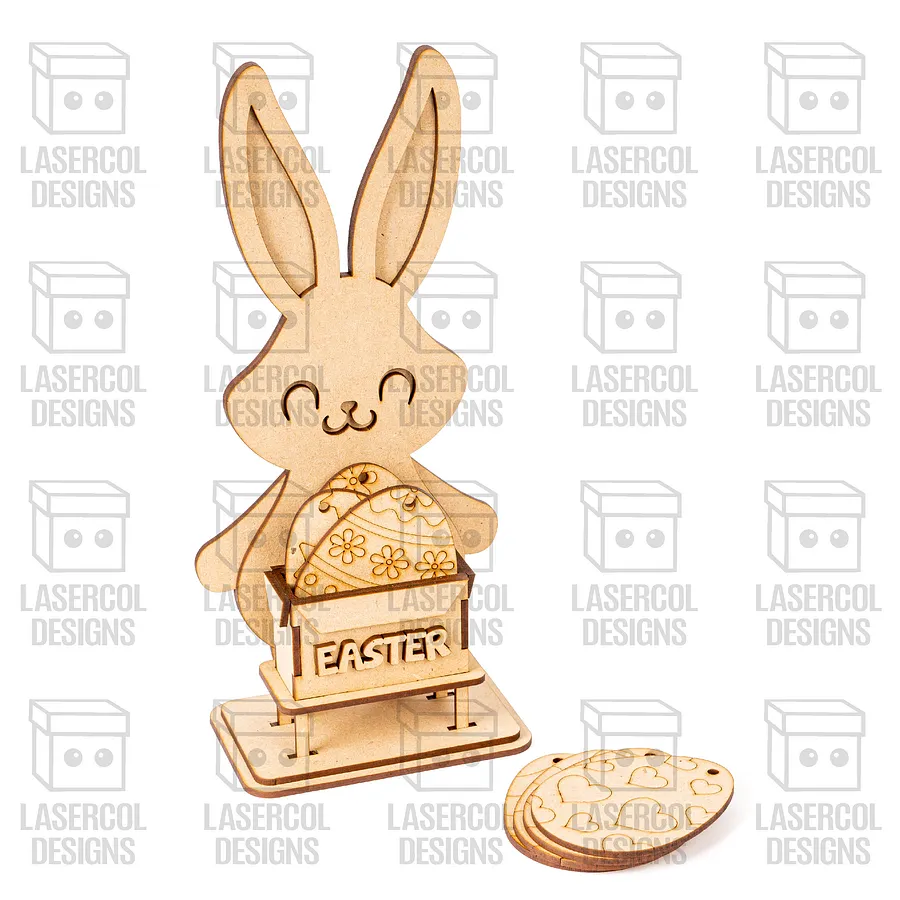 Easter Bunny Eggs Basket - Laser Cut Files product image (8)