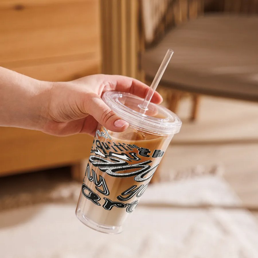 When You Feel Like Quitting Think About Why You Started - Double Wall Clear Plastic Tumbler (16 oz) product image (10)