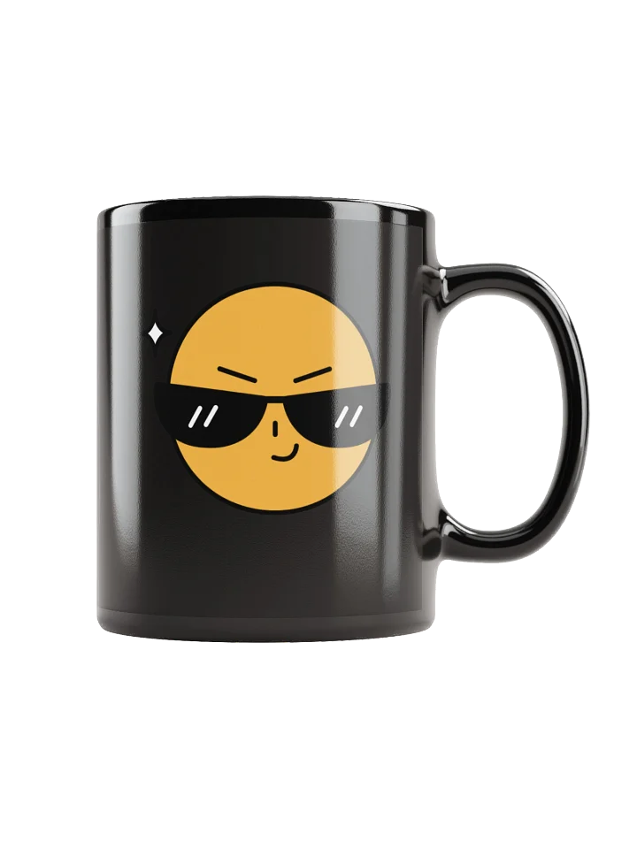 Cool Emoji with Sunglasses Black Coffee Mug product image (1)