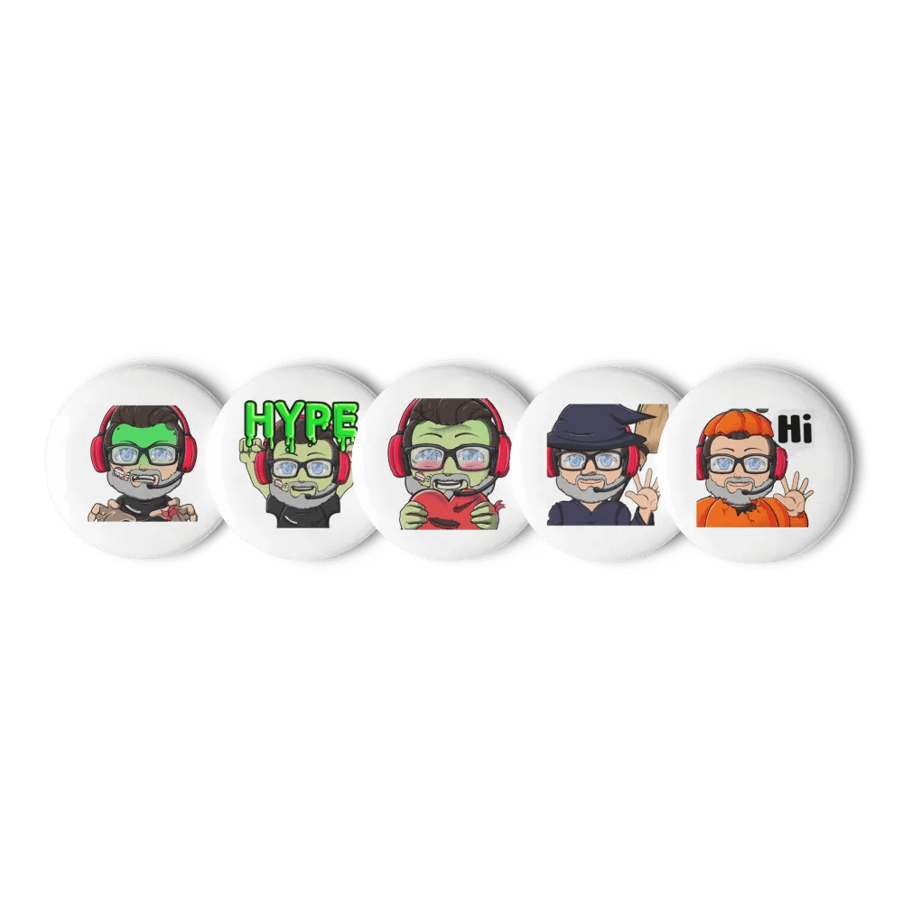 Halloween Ricky Pin Buttons product image (3)