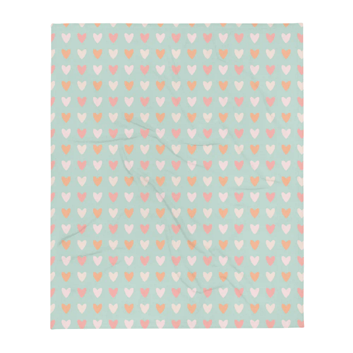 Simply Peachy Heart Throw - Peach and Mint product image (13)
