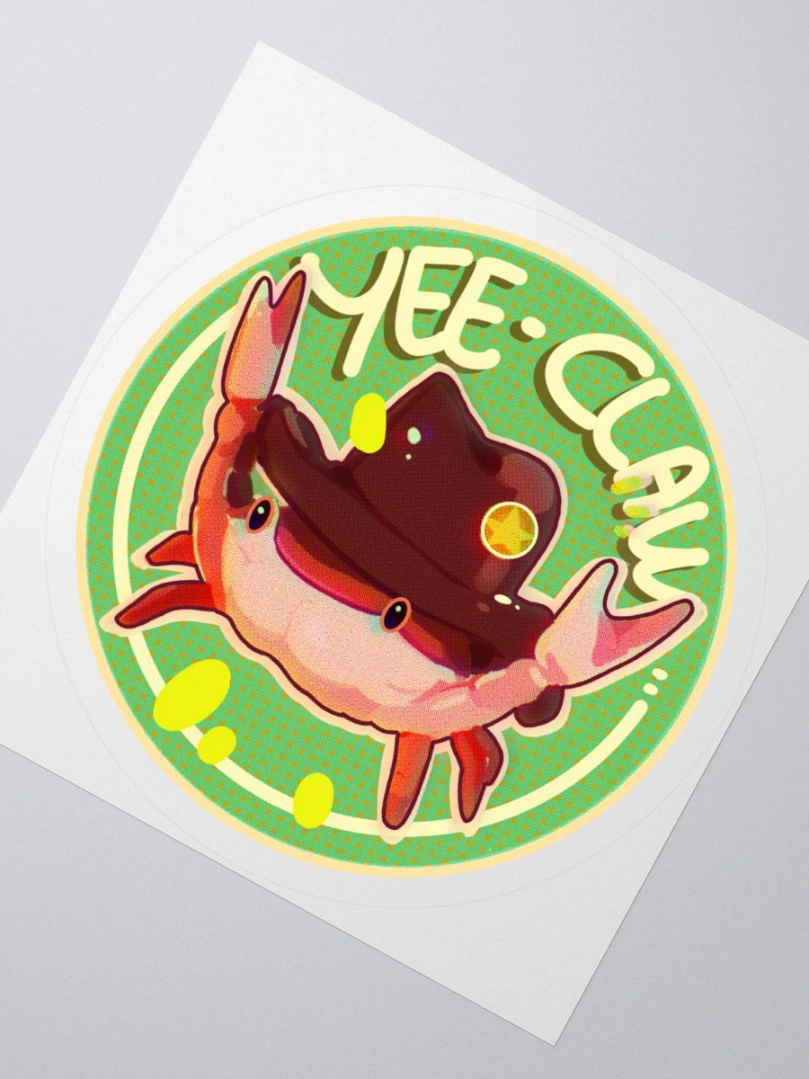 YEE-CLAW Cowboy Crab Kiss Cut Stickers product image (4)