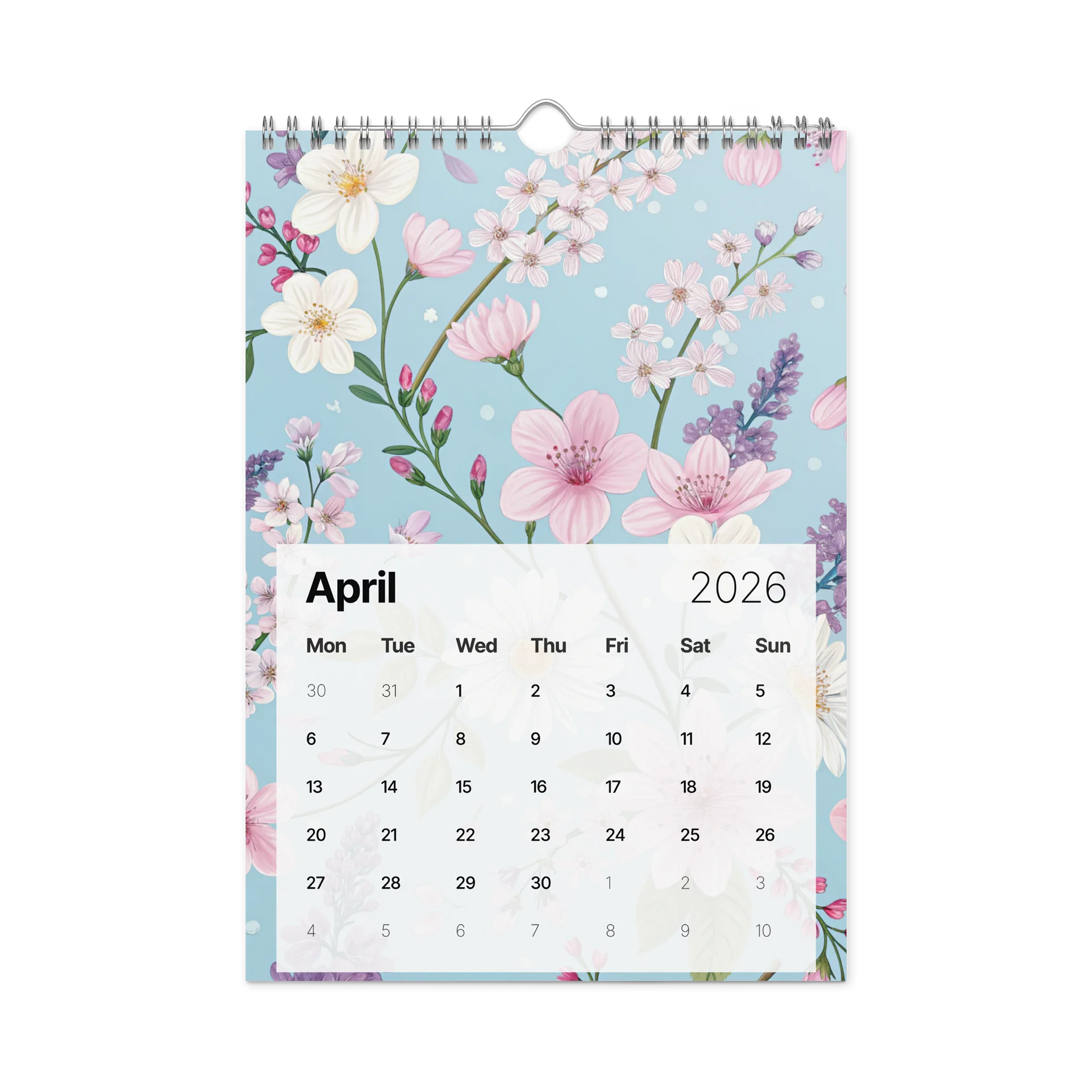 Seasons in Bloom – Floral Patterned Wall Calendar 2026 product image (1)