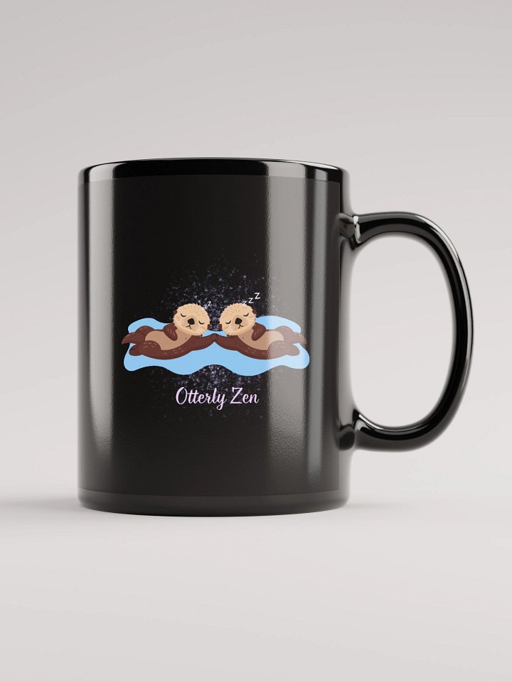 Otterly Zen – Black Mug product image (1)
