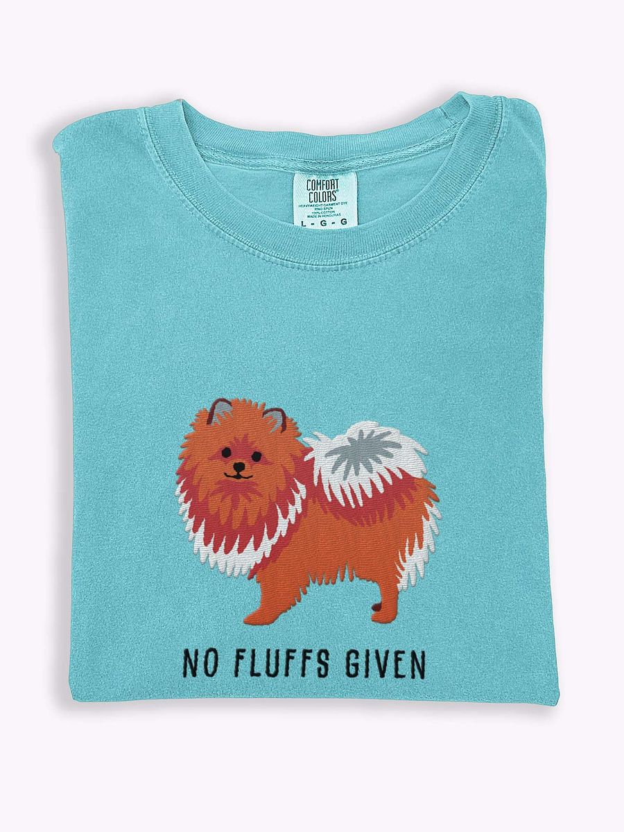 No Fluffs Given T-Shirt(Embroidered) of a Pomeranian product image (1)
