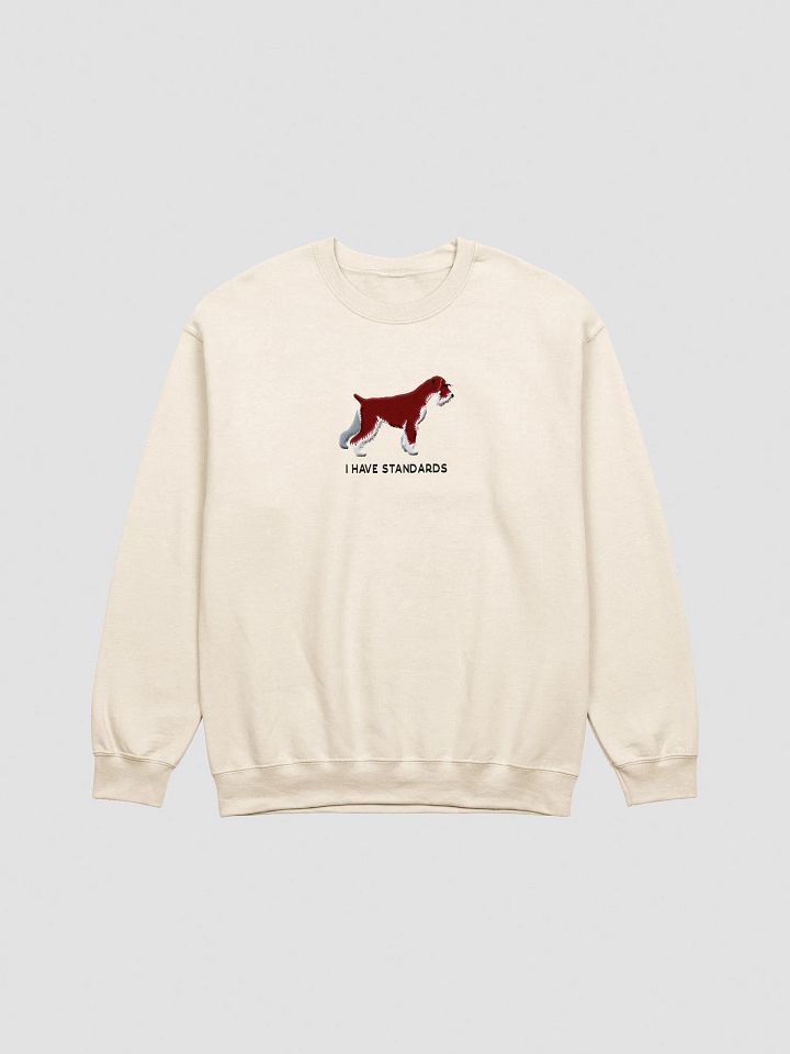 I Have Standards Sweatshirt (Embroidered) of a Standard Schnauzer(Brown) product image (13)