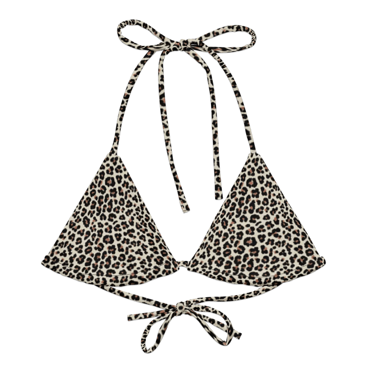 Triangle Bikini Top "Abstract Animal Leopard Skin Fur Pattern" product image (1)