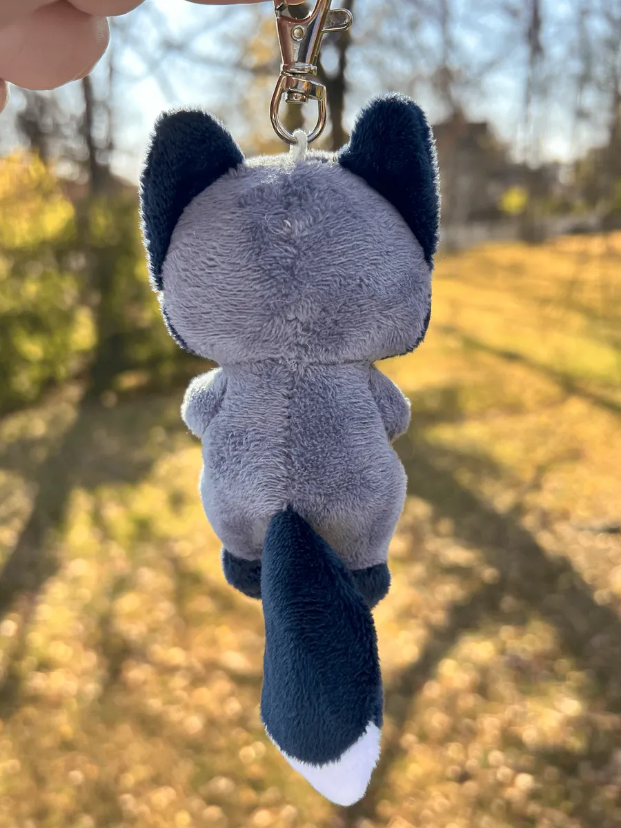 Silver hot sale fox plush