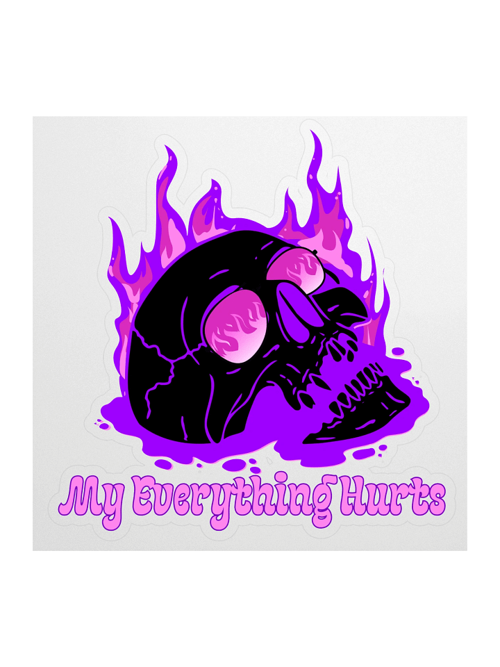 Large My Everything Hurts! Purple Skull Sticker product image (1)