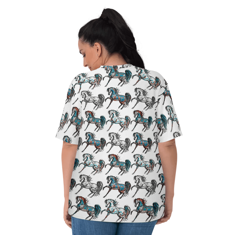 Prancing White Arabian Lady's Short Sleeve Tee product image (6)