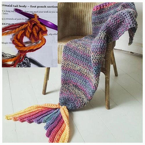 I officially started the mermaid tail blanket! This will be our stream day tomorrow! I'm soooo excited!! A big big thank you ...