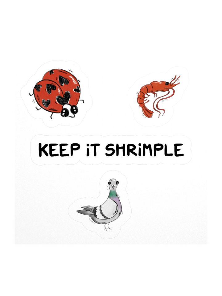 Shrimply The Best Kiss Cut Sticker Set product image (2)