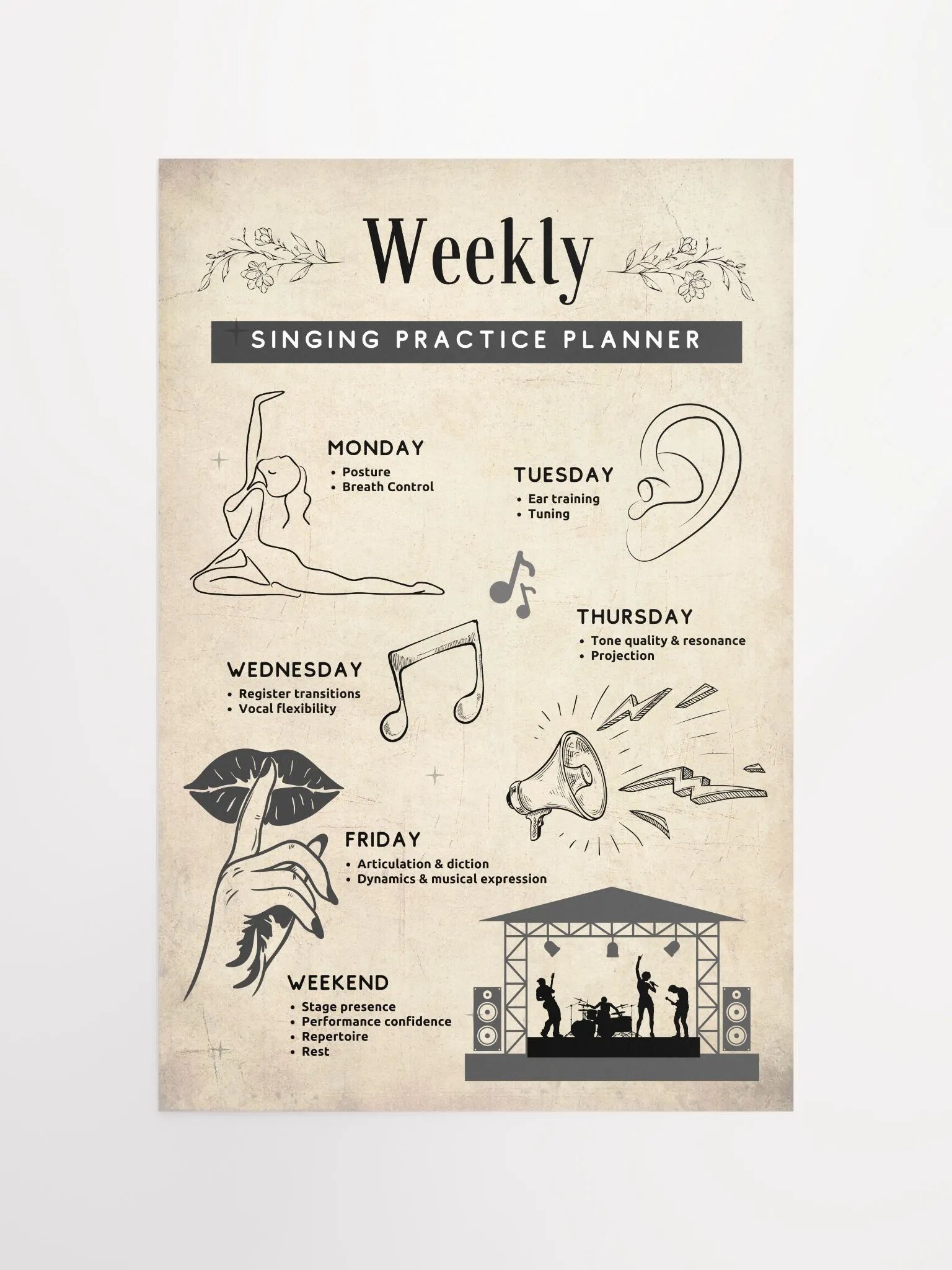 Singing Practice Planner 12'' x 18'' product image (1)