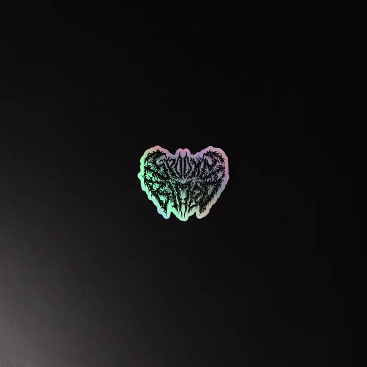 Death Metal Logo Holographic Sticker product image (2)