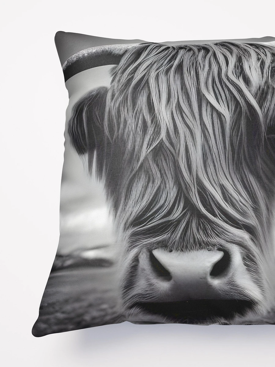 Black & White Highland Cow Photo Pillow product image (4)