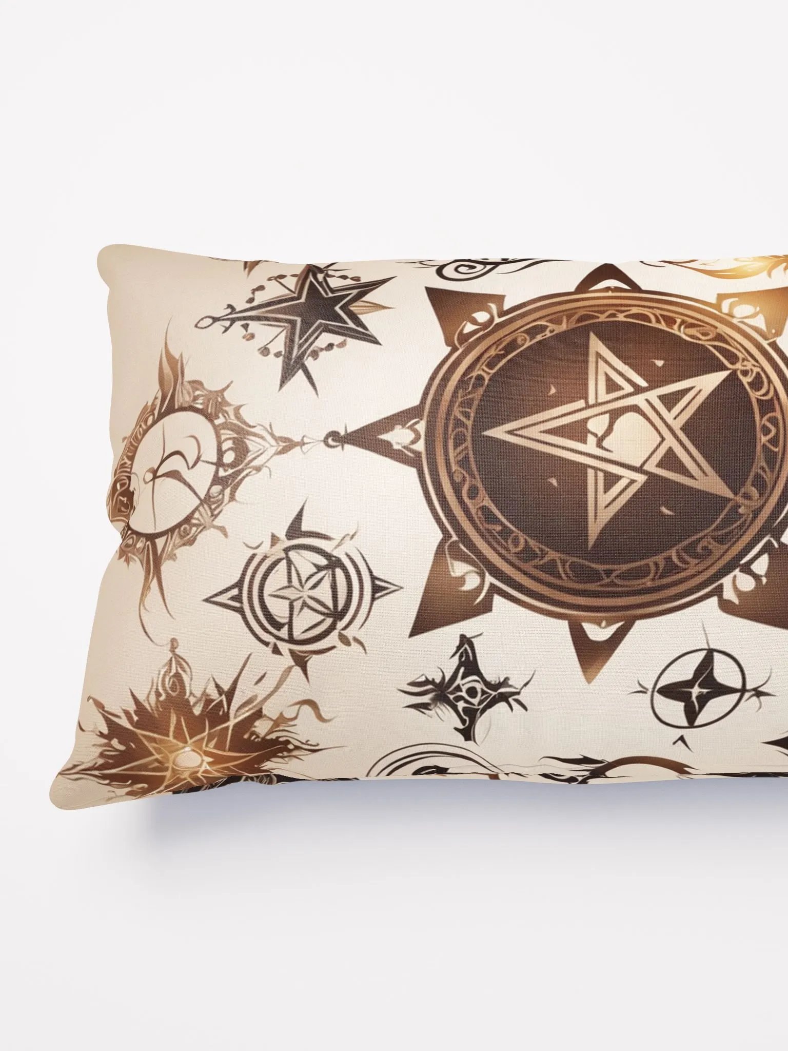 Brown and Gold Symbology Cushion product image (3)