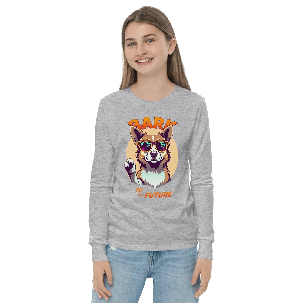 BARK to the Future Dog Youth Long Sleeve Tee Bella+Canvas (Kid's Unisex) product image (21)