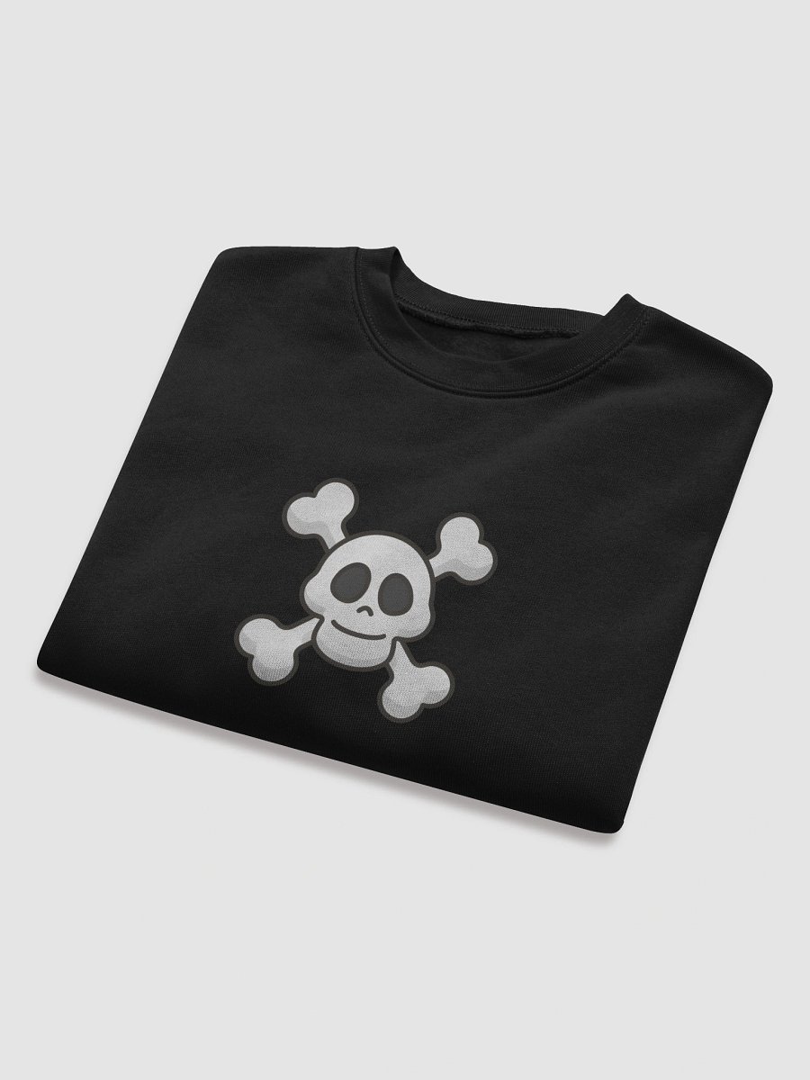 Smiling Skull and Crossbones Fleece Crop Sweatshirt product image (8)