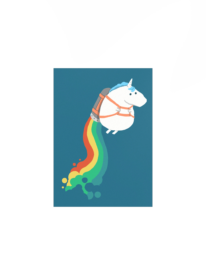 Flying unicorn art print product image (2)