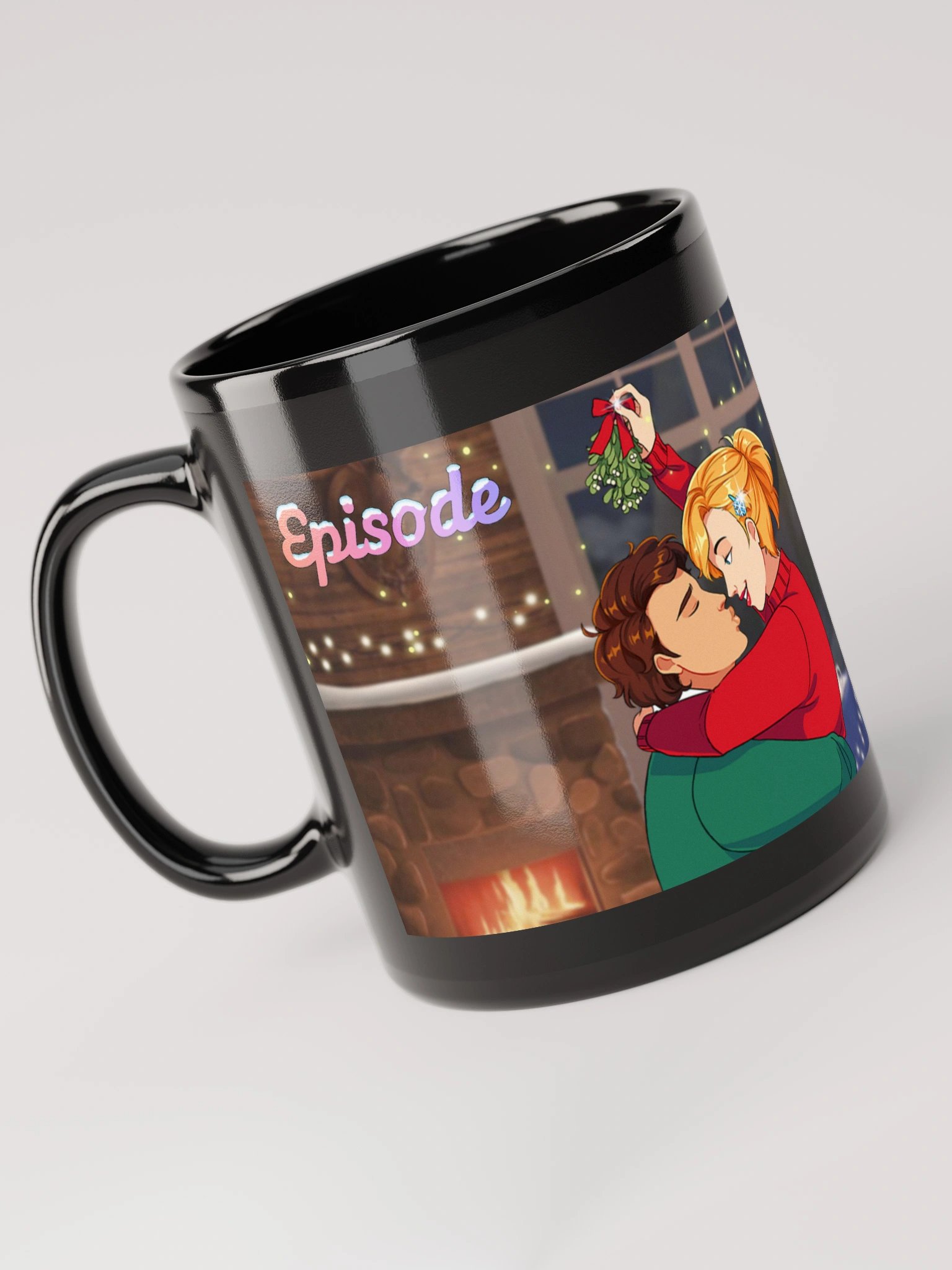Episode Holidays Black Glossy Mug product image (1)