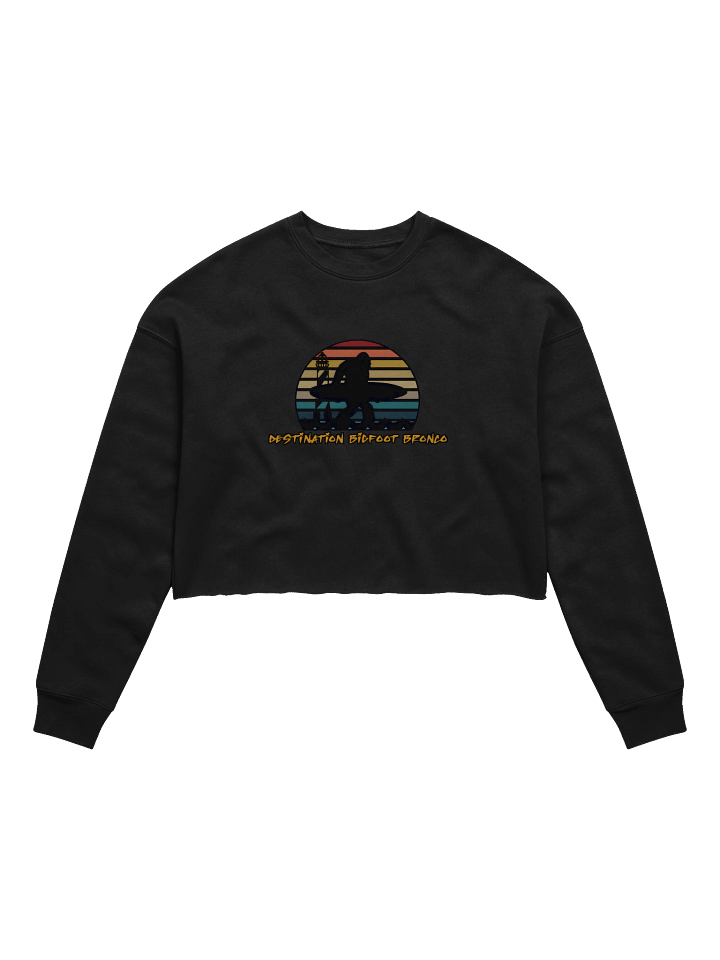 Destination Bigfoot Bronco Classic Logo Bella+Canvas Women's Fleece Crop Sweatshirt (Multiple Colors Available) product image (2)