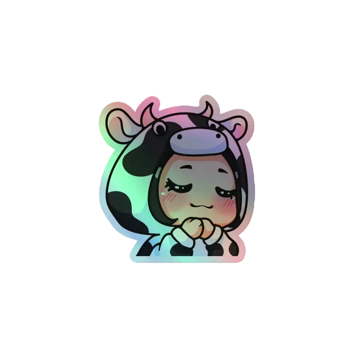 Cow Holographic Sticker product image (1)