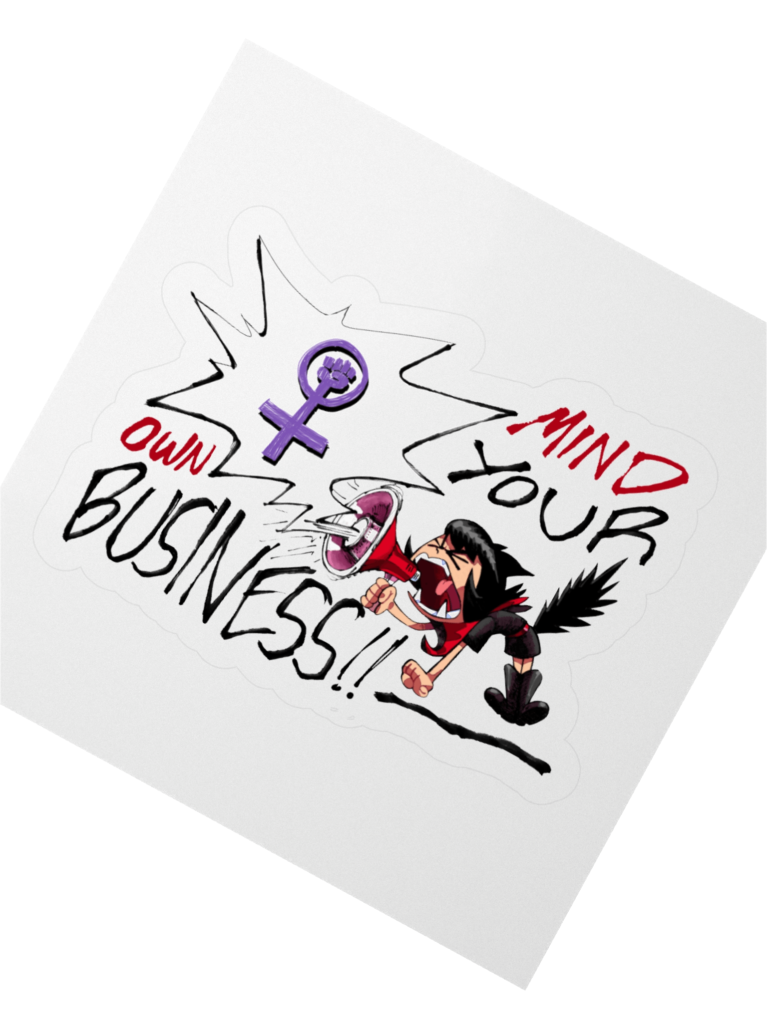 Alunya - “Mind Your Own Business!!” Sticker product image (4)