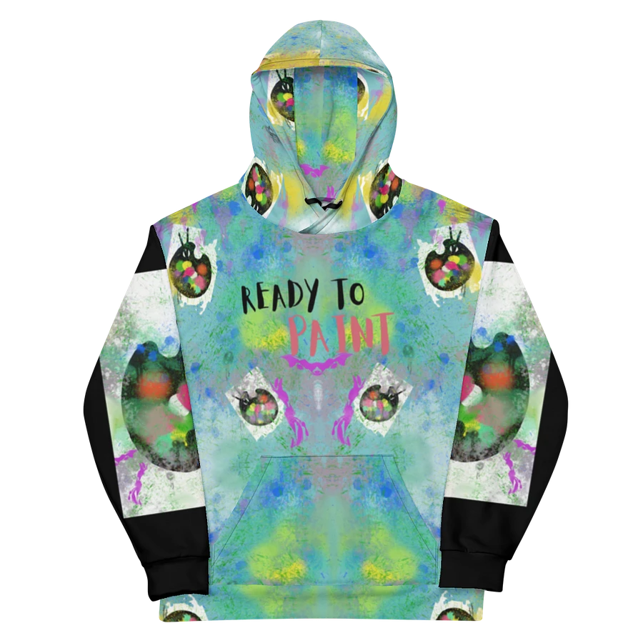 Splatter-Wear #3 All-Over-Print Unisex Hoodie/Aqua product image (1)