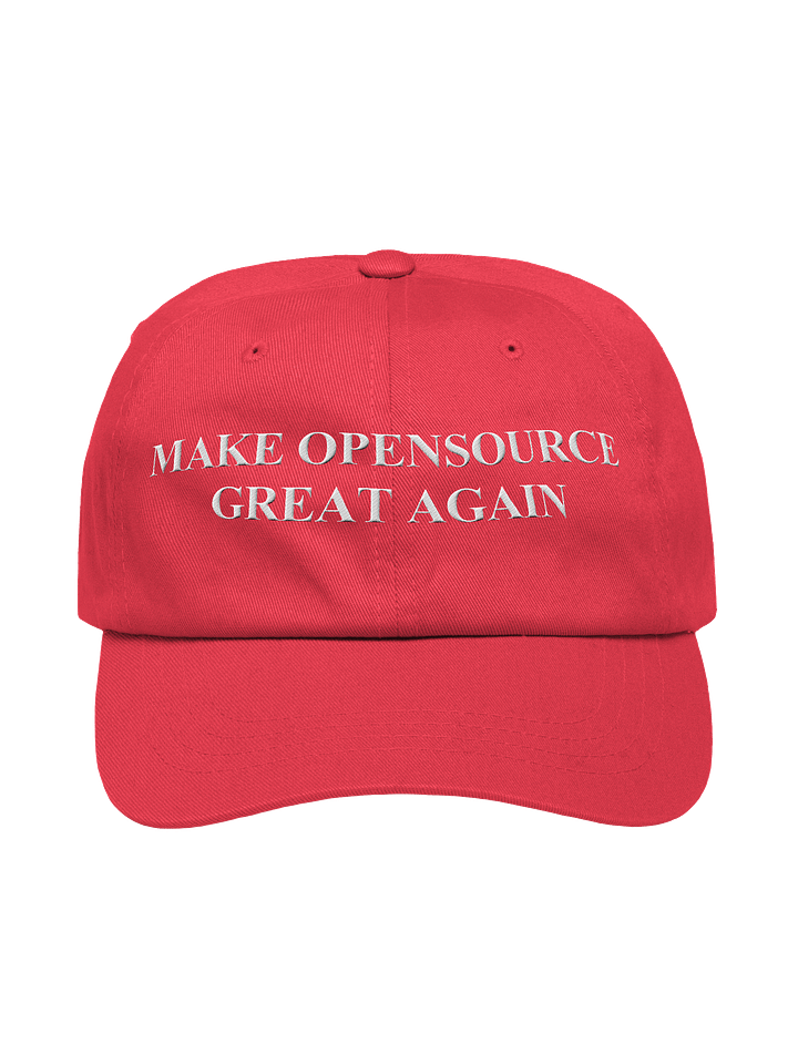 MAKE OPENSOURCE GREAT AGAIN ($MOGA) CAP black/red - 100% cotton product image (1)