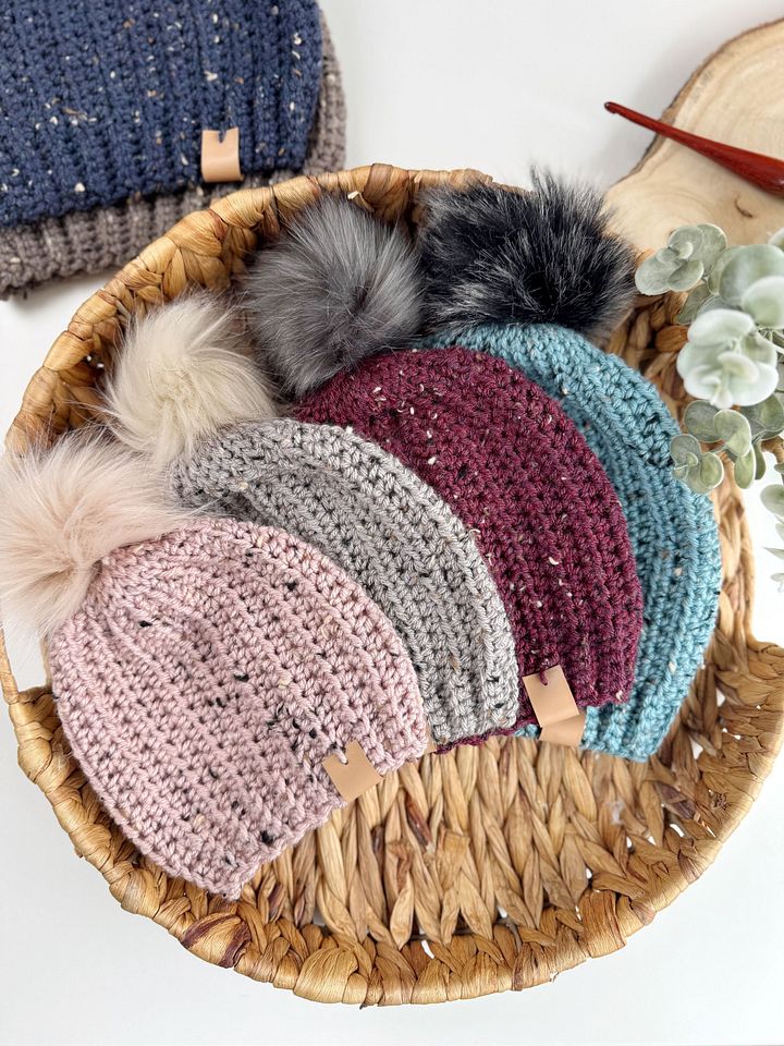 Easy Crochet Hat Pattern PDF Baby to Adult Sizes product image (1)
