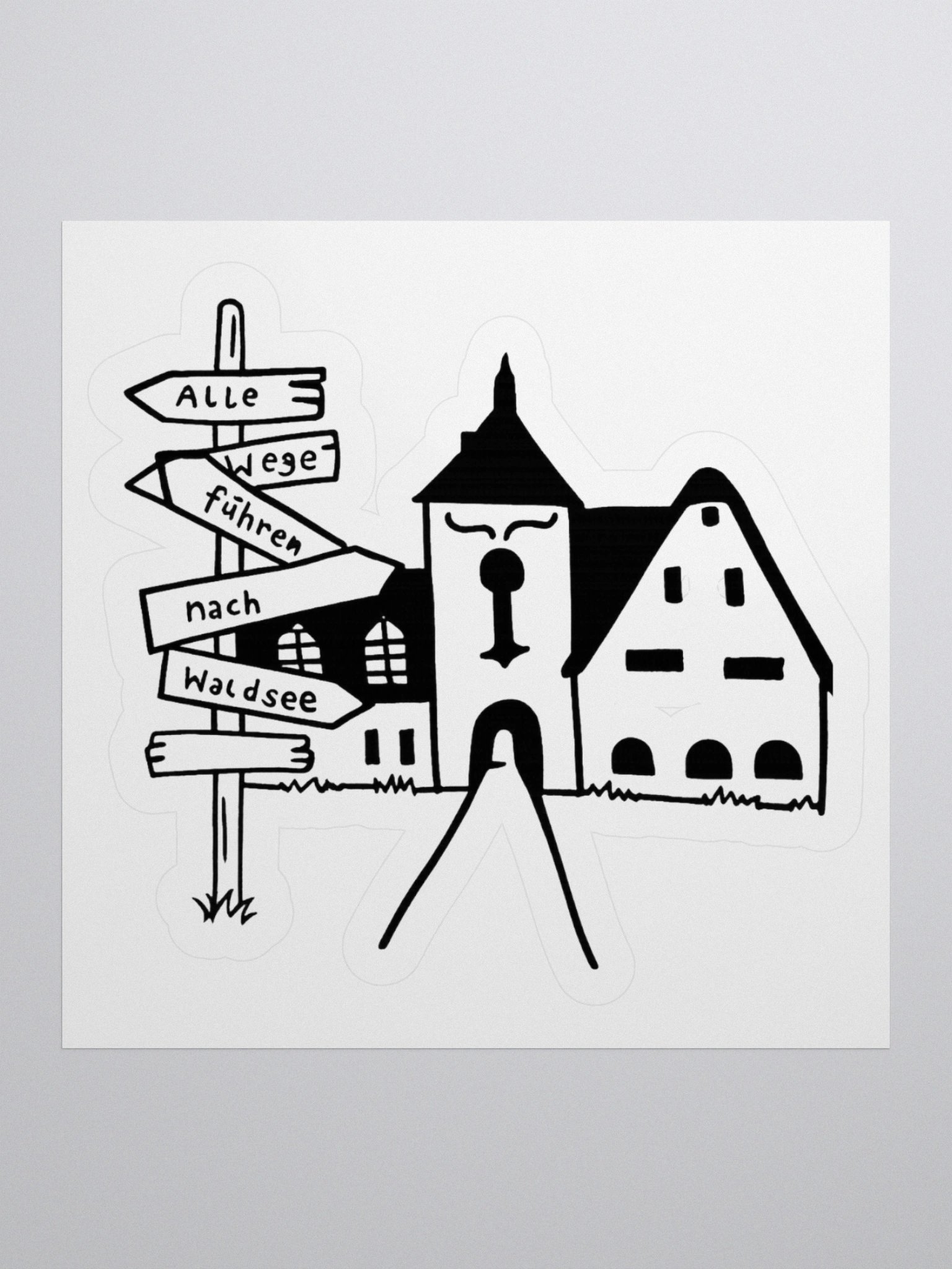 Alle wegen führen nach Waldsee sticker product image (2)