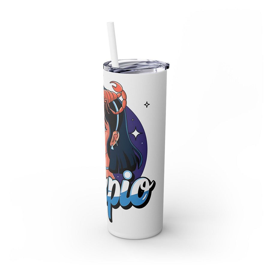 Scorpio Zodiac Tumbler Wrap Sublimation Design, Retro Astrology PNG, Scorpio Girl Illustration, Horoscope Gift for Scorpio Lovers product image (5)