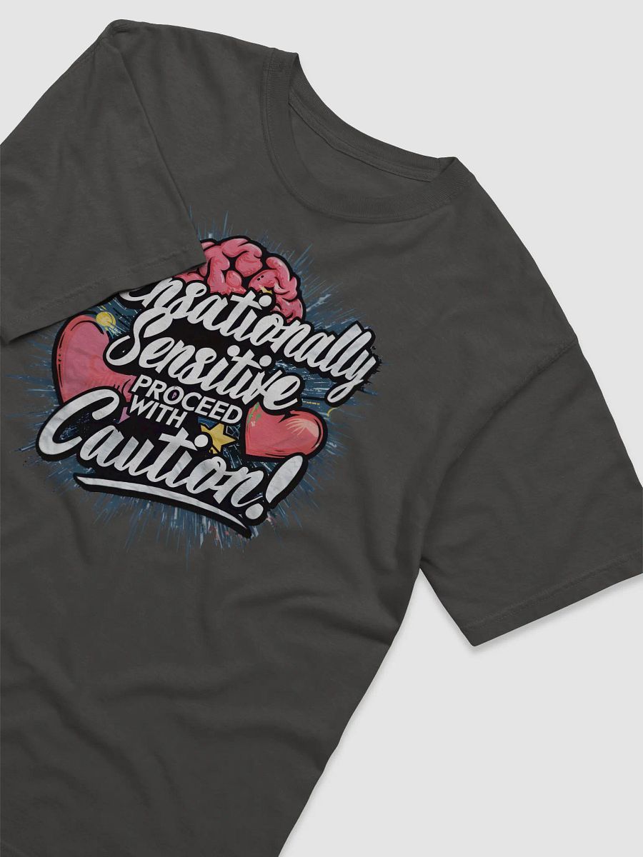 Sensationally Sensitive Proceed With Caution Heavyweight Unisex T-shirt product image (4)