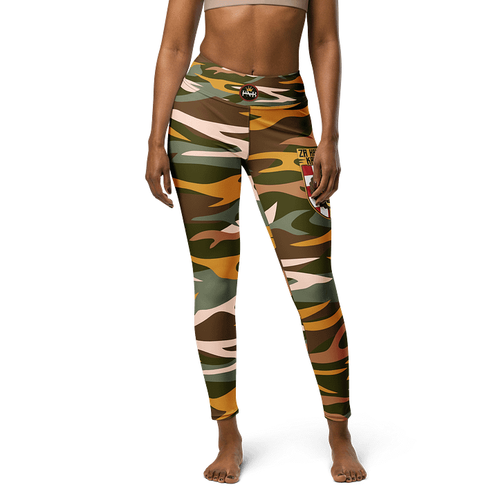 Shield Emblem Camo Yoga Leggings Za Hrvatsku kao tigar product image (1)