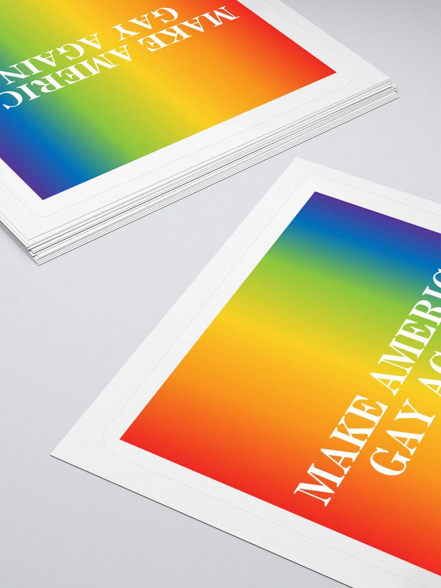 MAKE AMERICA ✨GAY✨ AGAIN STICKER (RAINBOW) product image (4)